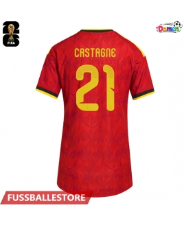 Günstige Belgien Timothy Castagne #21 Heimtrikot Damen WM 2026 Kurzarm